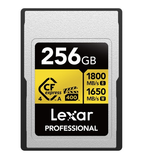 Lexar 256GB Professional GOLD CFexpress 4.0 Type A Memory Card  LCAEXG4256G-RNENG